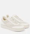 Jimmy Choo Rimini Nubuck-trimmed Sneakers In Neutrals