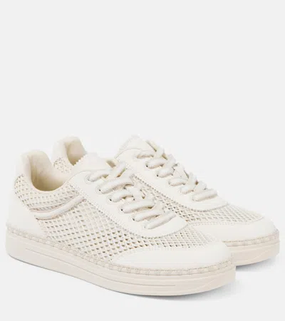 Jimmy Choo Rimini Nubuck-trimmed Sneakers In X Latte Mix