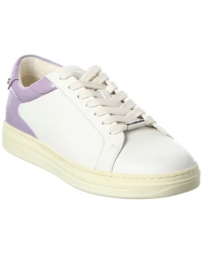 Jimmy Choo Rome/f Leather Sneaker In White