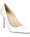 Jimmy Choo Womens Ivory Romy 100 Satin Courts 8