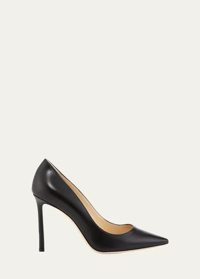 Jimmy Choo Romy 100mm Leather High-heel Pumps In Black