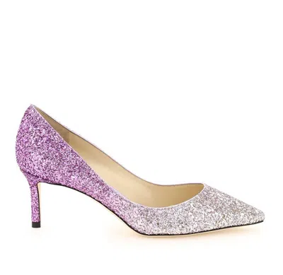Jimmy Choo Romy 60 Glitter Pointy Toe Pumps In White