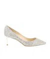 Jimmy Choo Romy 60 Glitter Pumps In Nude