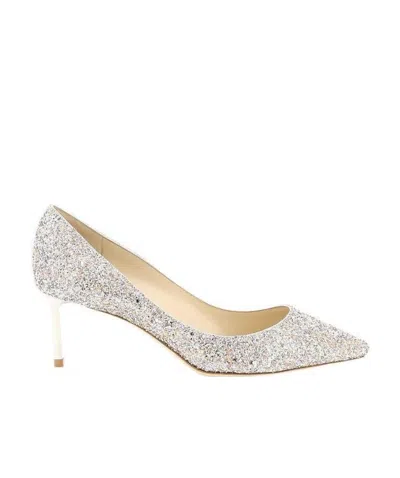 Jimmy Choo Romy 60 Glitter Pumps In Nude