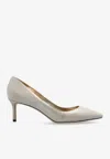 Jimmy Choo Romy Metallic Leather Pointed-toe Heels In Gold