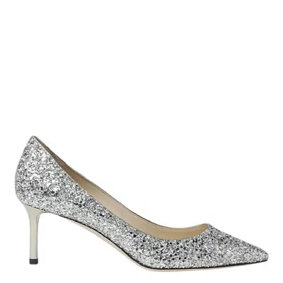 Jimmy Choo Romy 60 Pointed Toe Leather Pumps In Silver