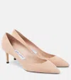 Jimmy Choo Romy 60 Suede Pumps In Beige