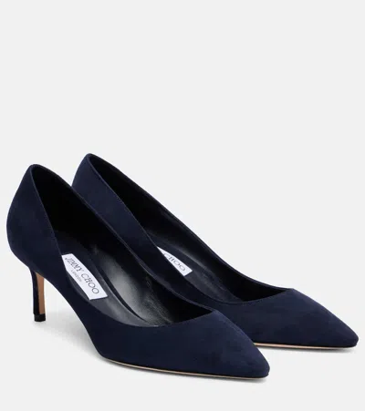 Jimmy Choo Romy 60 Suede Pumps In Blue