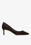 Jimmy Choo Romy 60 Suede Pumps In Brown