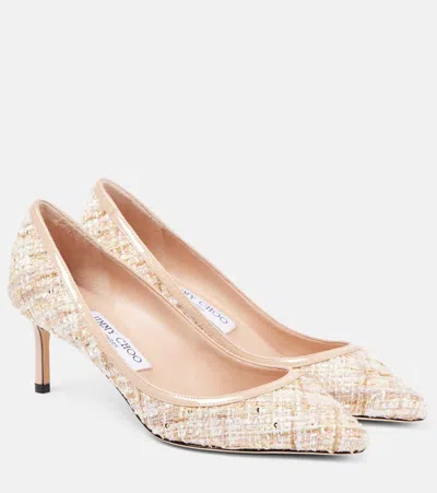 Jimmy Choo Romy 60 Tweed Pumps In Pink