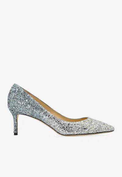Jimmy Choo Romy 70 Stiletto Pumps In Silver