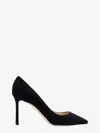 Jimmy Choo Romy 85 Suede Pumps In Black