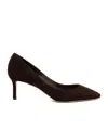 Jimmy Choo Romy 85 Coffee Tonal Suede Pumps In Brown
