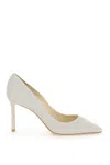 Jimmy Choo Romy 85 Dusty Glitter Pumps In Gold
