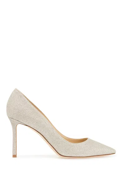 Jimmy Choo Romy 85 Dusty Glitter Pumps Women In Nude