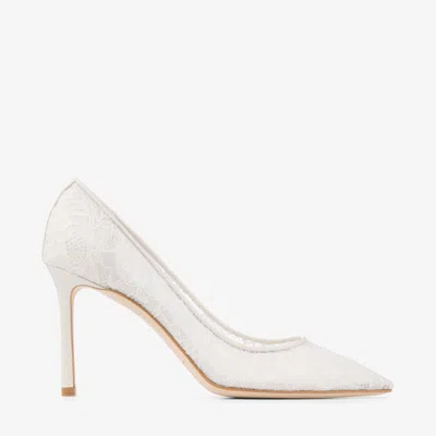 Jimmy Choo Romy 85 Ivory  Lace Pumps Biege 38 In Multi