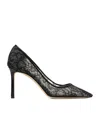 Jimmy Choo 85mm Romy Pointed-toe Pumps In Black