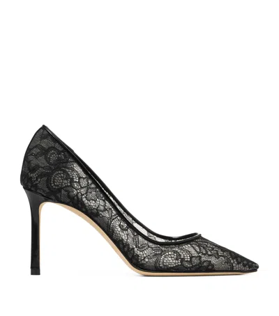 JIMMY CHOO ROMY 85 LACE PUMPS