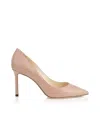 Jimmy Choo Romy Leather Stiletto Pumps In Pink