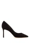 Jimmy Choo Romy 85 Suede Pumps In Black
