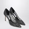Jimmy Choo Romy 85 Pumps In Lace With Logo Women In Black
