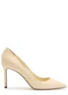 Jimmy Choo Romy 85 Python-effect Leather Pumps