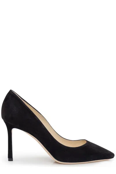 Jimmy Choo Romy 85 Suede Pump In Brown