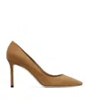 JIMMY CHOO ROMY 85 SUEDE COURT SHOES