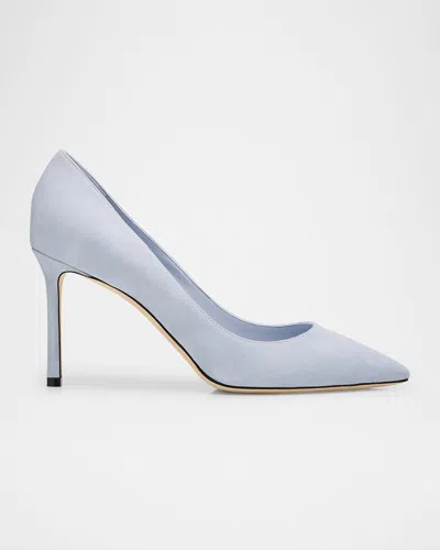 Jimmy Choo Romy 85 Suede Pumps