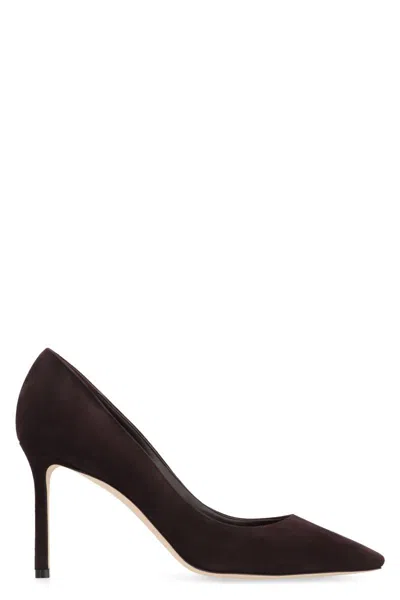 JIMMY CHOO JIMMY CHOO ROMY 85 SUEDE PUMPS