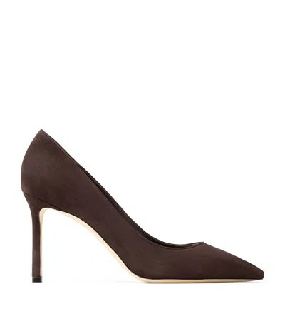 Jimmy Choo Romy 85 Suede Pumps In Beige
