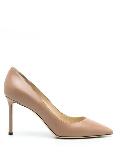 Jimmy Choo Romy Leather Stiletto Pumps In Balletpink