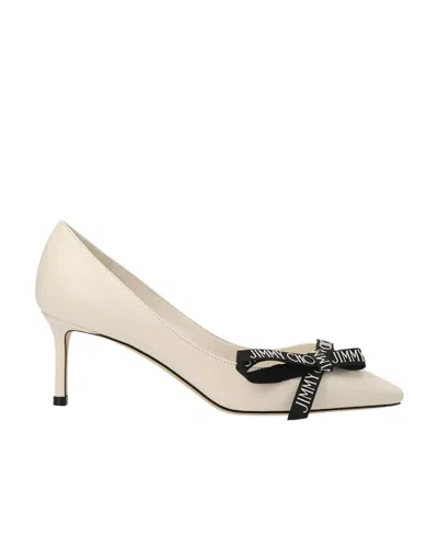 Jimmy Choo Romy Bow-detail Pumps In Nude