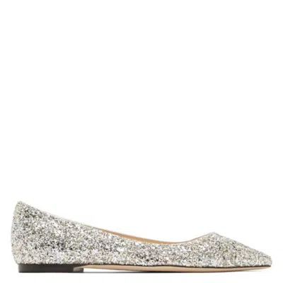 Jimmy Choo Romy Coarse Glitter Flats In Animal Print