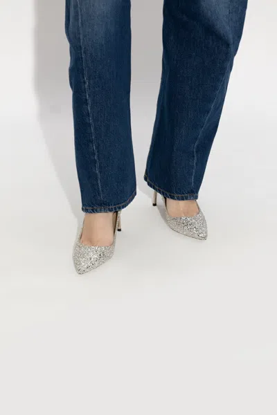 JIMMY CHOO JIMMY CHOO ‘ROMY’ GLITTER PUMPS