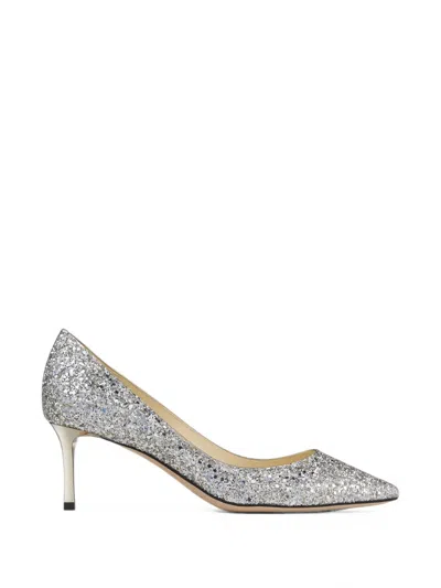JIMMY CHOO ROMY GLITTER-EFFECT PUMPS