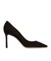 Jimmy Choo Logo Pointed High Heels