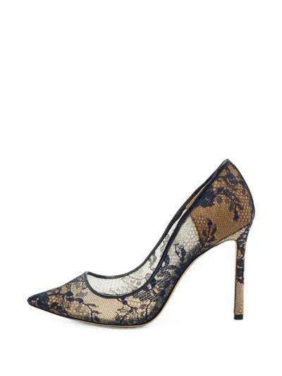 Pre-owned Jimmy Choo Romy Lace Pumps In Neutrals