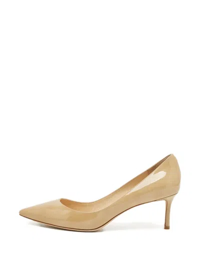 Pre-owned Jimmy Choo Romy Leather Pumps In Neutral