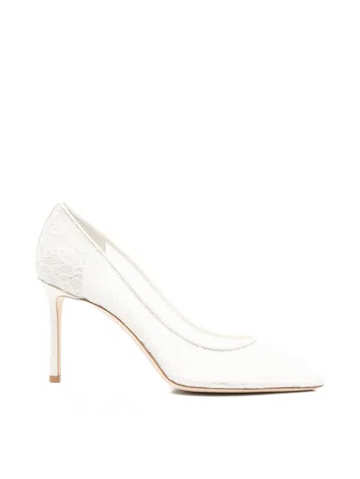 Jimmy Choo Romy Pointed Pumps In White