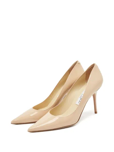 Pre-owned Jimmy Choo Romy Pointed-toe Heeled Pumps In Neutral