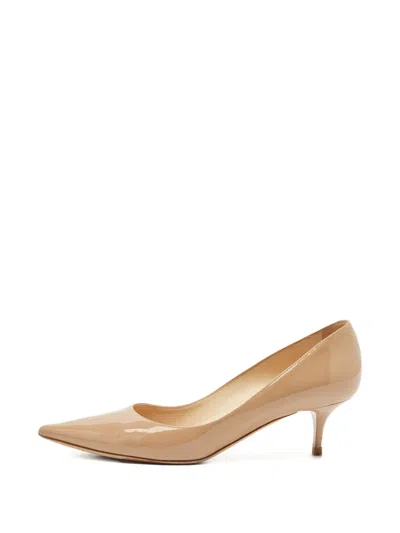 Pre-owned Jimmy Choo Romy Pointed-toe Pumps In Neutral