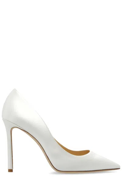 Jimmy Choo Romy Pointed Toe Pumps In White