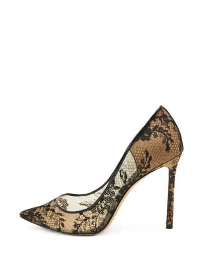 Pre-owned Jimmy Choo Romy Pointed-toe Heeled Pumps In Black