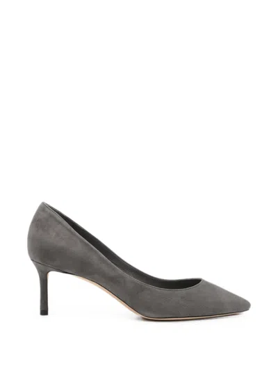 Jimmy Choo Romy Pointed-toe Heeled Pumps In Gray