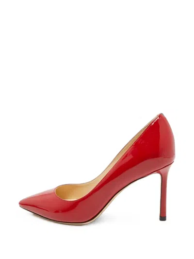 Pre-owned Jimmy Choo Romy Pointed-toe Pumps In Red