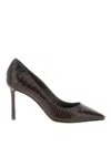 Jimmy Choo Pointed Toe High Heel Pumps With Silhouette In Brown