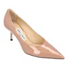 Jimmy Choo Romy Pumps In Balletpink Patent Leather In Beige