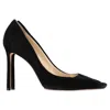 Jimmy Choo Womens Black Romy 100 Suede Courts 4.5 In Black