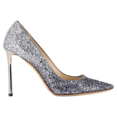 Jimmy Choo Romy Pumps In Silver Glitter